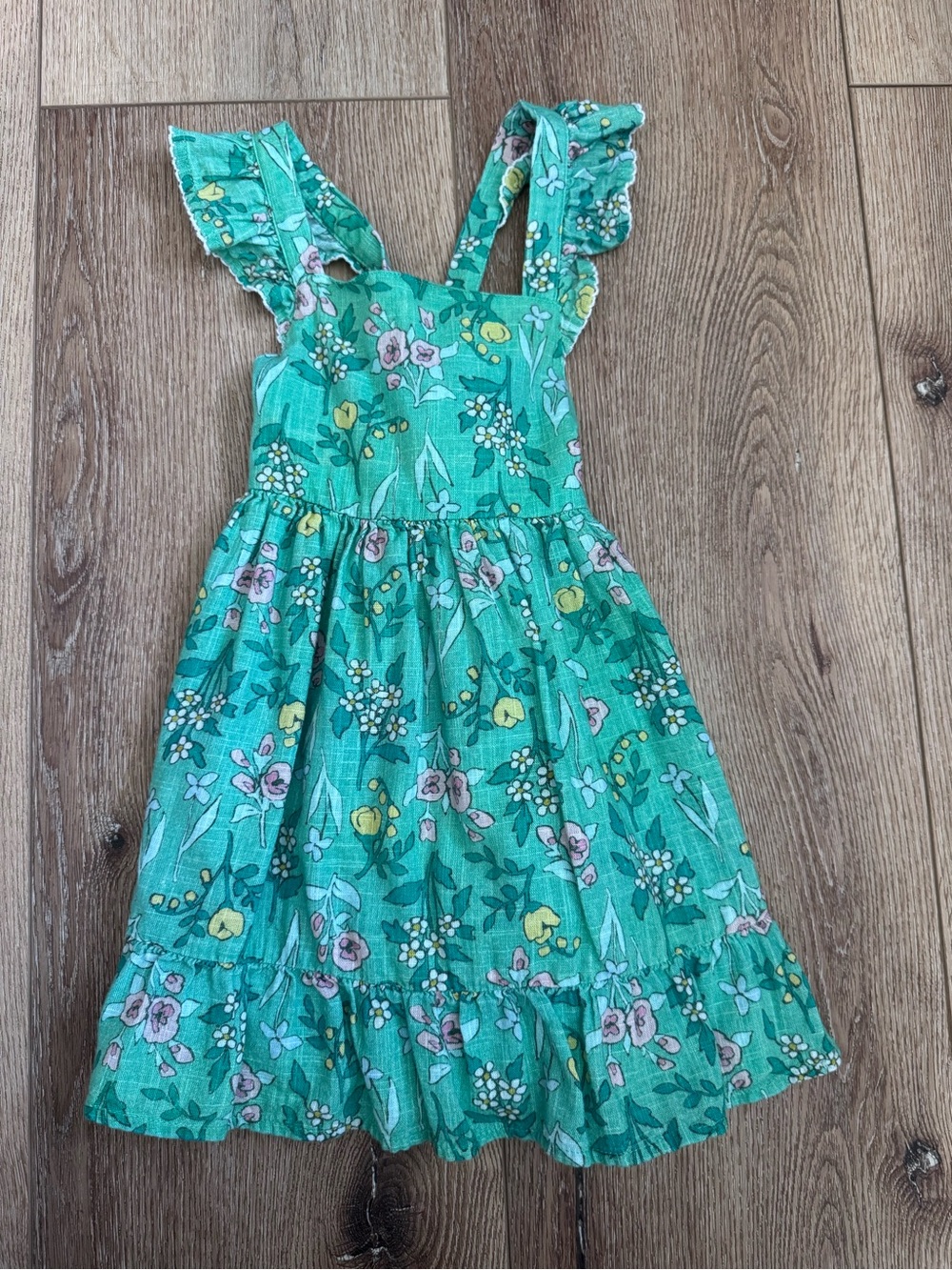 Cat & Jack Teal Floral Ruffle Sundress